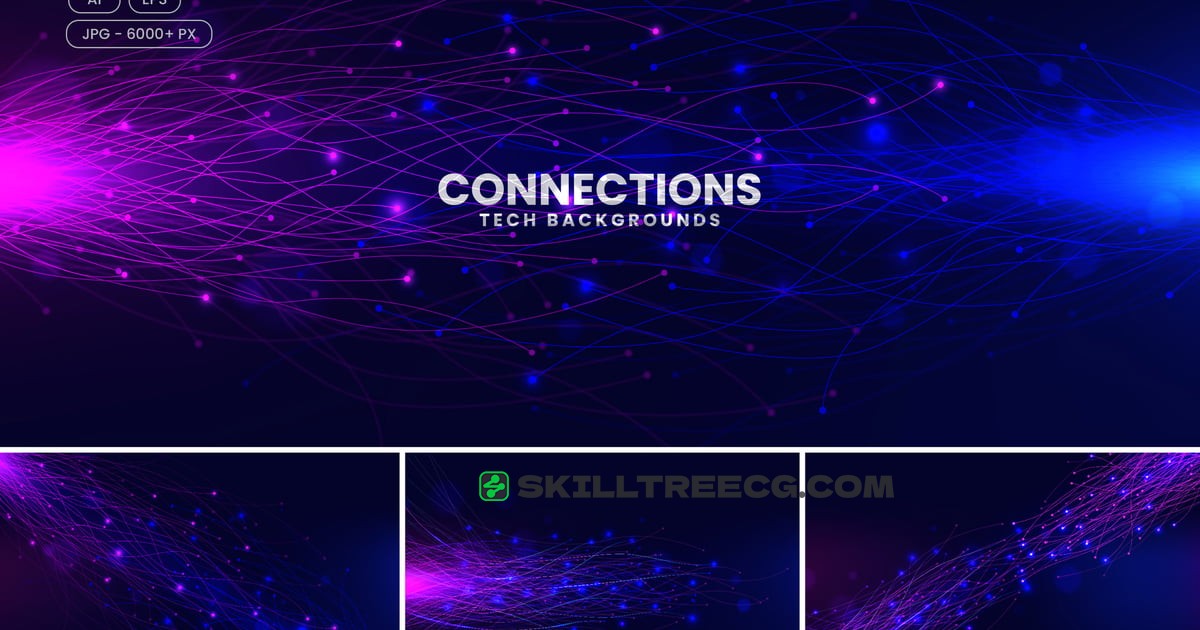 High-Tech Fiber Optic Light Stream Backgrounds（958669）-技能树